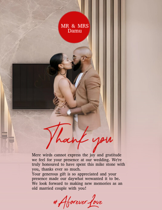 White Modern & Minimal Thank You Message Flyer (us Letter) template
