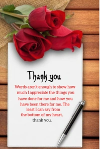 White Modern & Minimal Thank You Message Pinterest Graphic template