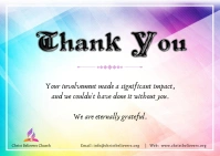 White Modern & Minimal Thank You Note Appreci A6 template