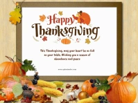 White Modern & Minimal Thanksgiving Day Yard Sign template