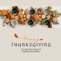 White Modern & Minimal Thanksgiving Pos Instagram Instagram-Beitrag template