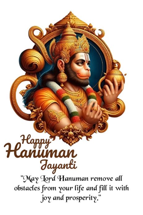 White Modern & Minimal The Image Is A Beautifully Designed Hanuman Jayanti Poster  Pinterest Graphic template