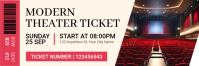 White Modern & Minimal Theater Ticket Twitter Banner Twitter-header template