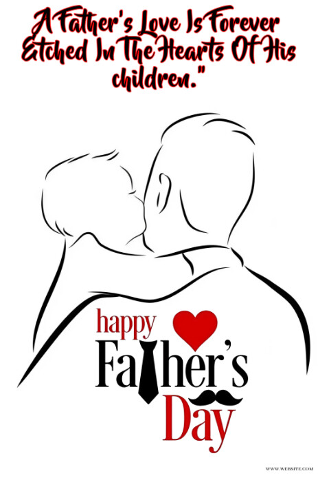 White Modern & Minimal This Father’s Day Poster Design Features A Minimalistic And Elegant Line Art Ihluzo le-Pinterest template