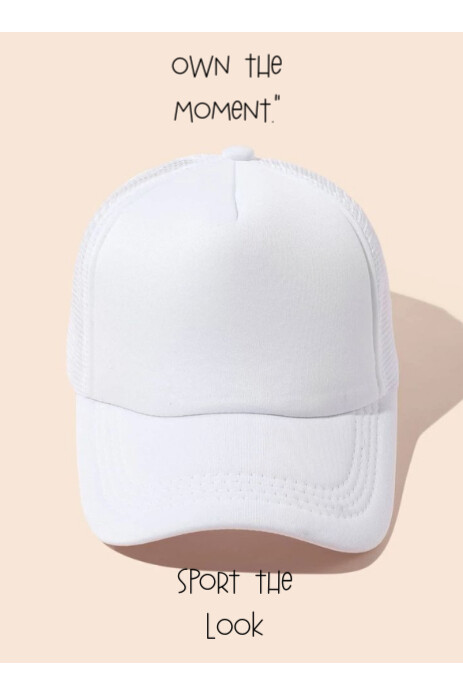 White Modern & Minimal This Image Features A Clean, White Trucker Hat With A Solid Front Panel And M Grafika na Pinterest template