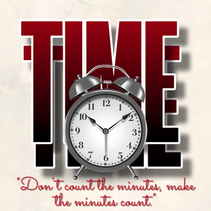 White Modern & Minimal Time  Instagram Post template