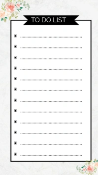White Modern & Minimal To Do List Instagram Story template