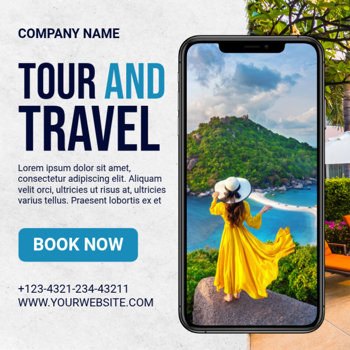 White Modern & Minimal Tour And Travel Promotion Instagram Post ...