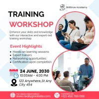 White Modern & Minimal Training Workshop Instagram Post template