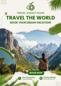 White Travel Agency Promotion A4 Template
