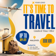 White Travel Promotion Instagram-opslag Template