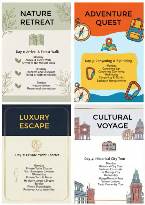 White Modern & Minimal Travel Proposal & Quote Documents: Used By Agents To Present Packaged Holiday A4 template