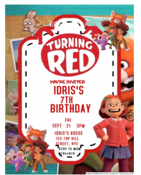 White Modern & Minimal Turning Red Birthday Invitation For Kids Instagram Portrait template