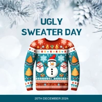 White Modern & Minimal Ugly Sweater Day Template Design Instagram Post