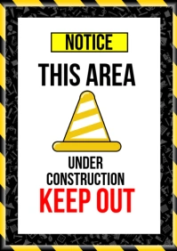 White Modern & Minimal Under Construction A1 template