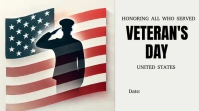 White Modern & Minimal United States Veterans Day  Digital Display (16:9) template