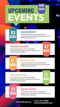 White Modern & Minimal Upcoming Events Instagram Story Video template