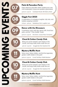 White Modern & Minimal Upcoming Events Schedule Poster template