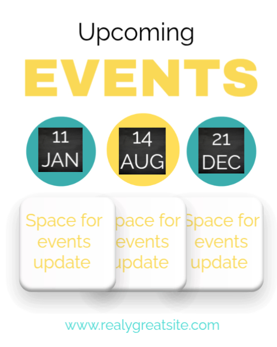 Event Updated White Modern & Minimal Upcoming Events Update Upcoming Events Flyers ...
