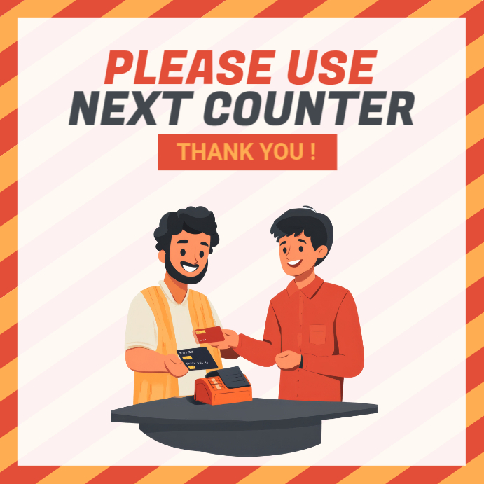 White Modern & Minimal Use Next Counter Notice  Instagram Post template