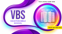 White Modern & Minimal Vacation Bible School Digital Display#VBS #VacationBibleSchool #BibleStudy #C template