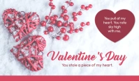White Modern & Minimal Valentine's Day Tag Tanda template