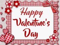 White Modern & Minimal Valentine's Day Yard Sign template