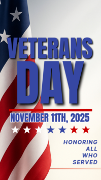 White Modern & Minimal Veterans Day Instagram Story template