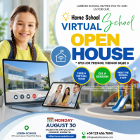 White Virtual School Open House Message Instagram Template