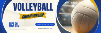 สีขาว Volleyball Championship Intestazione di Twitter Template