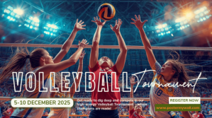 Lilla Volleyball Tournament Digitalanzeige Template