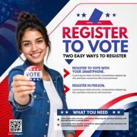 White Voter Registration Instagram na Post Template