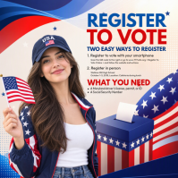 Biały Voter Registration Instagram Plasing Template