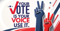 White Voting Campaign Isithombe Esabiwe ku-Facebook Template