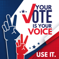 Weiß Voting Campaign Publicação no Instagram Template
