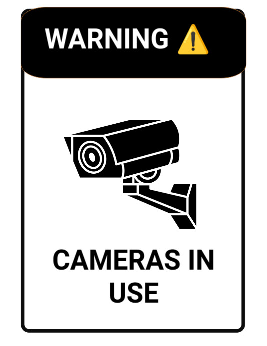 White Modern & Minimal Warning Notice Template  Flyer (us Letter)