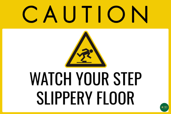 Copy of White Modern & Minimal Watch Your Steps Safety Sign Poster ...