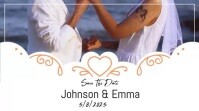 White Modern & Minimal Wedding Anniversary Flyer  Digital Display (16:9) template
