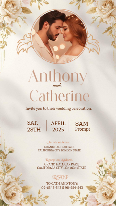 Copy of White Modern & Minimal Wedding Invitation Design Flyer ...