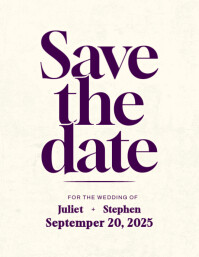 White Modern & Minimal Wedding Invitation Flyer (us Letter) 传单(美国信函) template