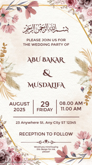 Copy of White Modern & Minimal Wedding Invitation Instagram Story ...