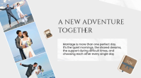 White Modern & Minimal Wedding Memories Presentation Presentazione (16:9) template - Page 4