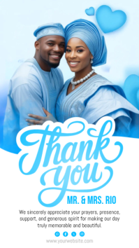 White Modern & Minimal Wedding Thank You Instagram Story template