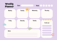 สีขาว Weekly Planner A4 Template - Page 4