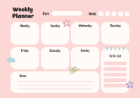 สีขาว Weekly Planner A4 Template - Page 2