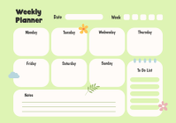 สีขาว Weekly Planner A4 Template - Page 3