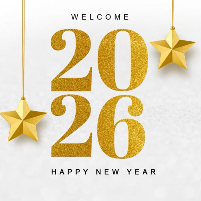 White Modern & Minimal Welcome 2026 New Year Instagram Post Template ...