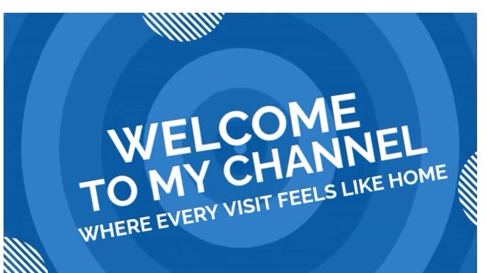 White Modern & Minimal Welcome To My Channel  Digital Display (16:9) template