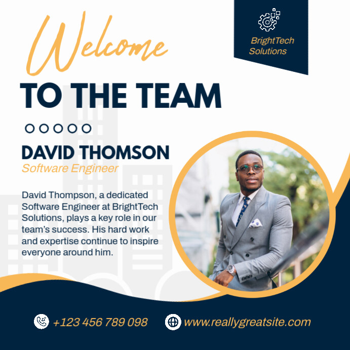 White Modern & Minimal Welcome To The Team Instagram Post template