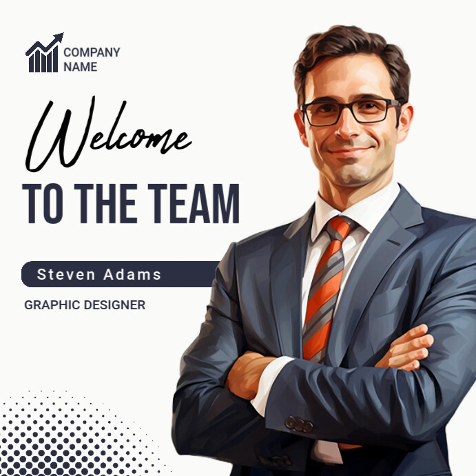 White Modern & Minimal Welcome To The Team Instagram Post template